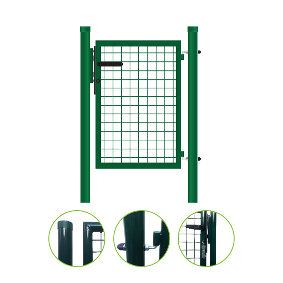 Bránka 1kr. ROUND ZnPVC 1000x1500mm, zelená