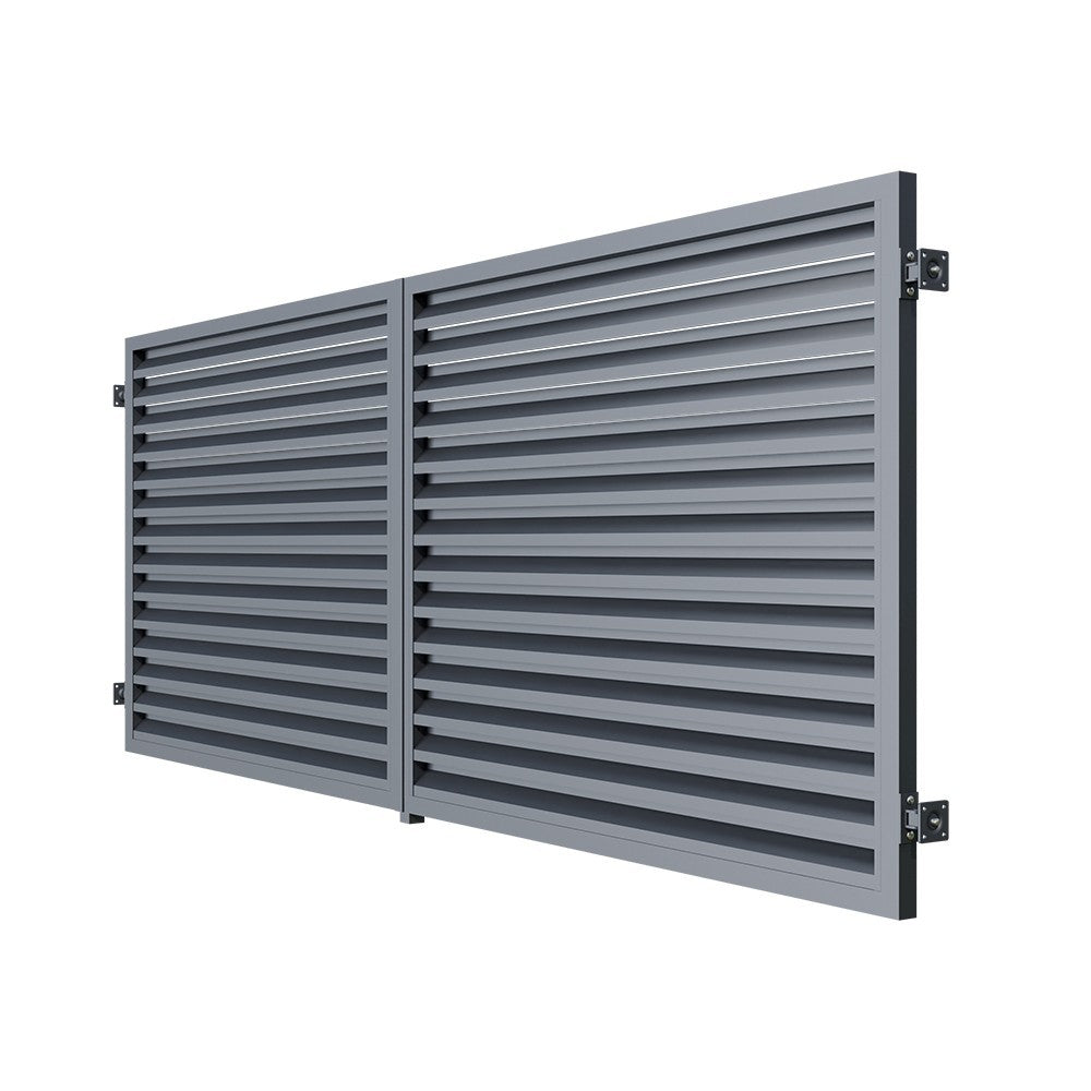 Brána hliníková 2kr. 4000x1800mm lamela antracit