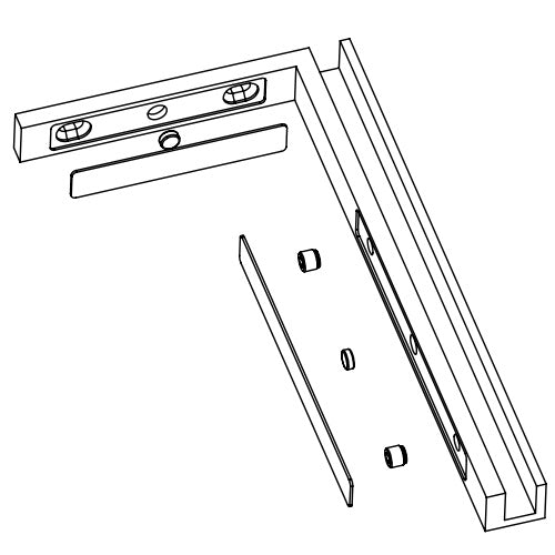 Stabilizačný uholník sklo-stena black