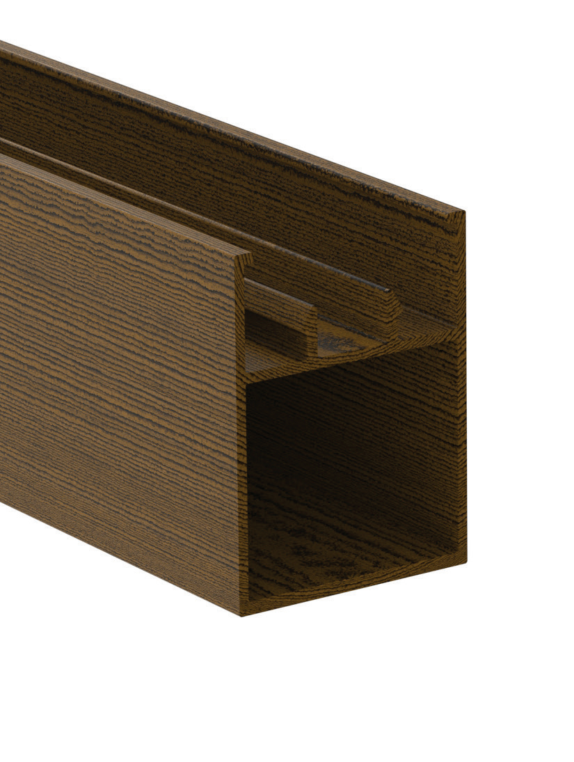 Hliníkový fasádny profil 40x30-6000mm WOOD