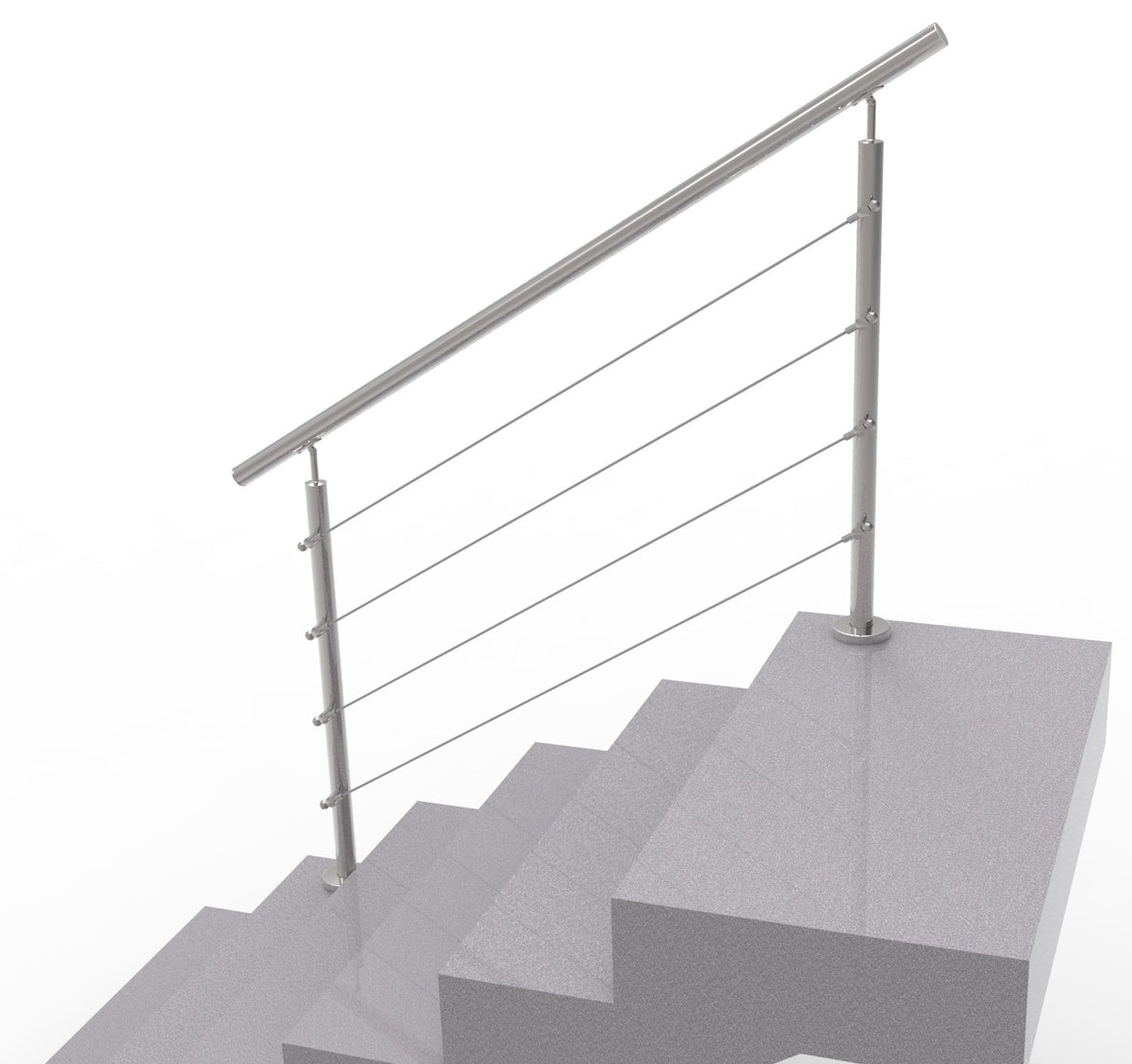 Nerezové lankové zábradlie na schody, 1500x900mm