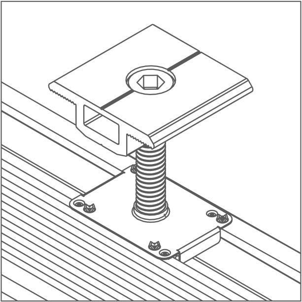 Stredová svorka 30-40mm rámu FV panela