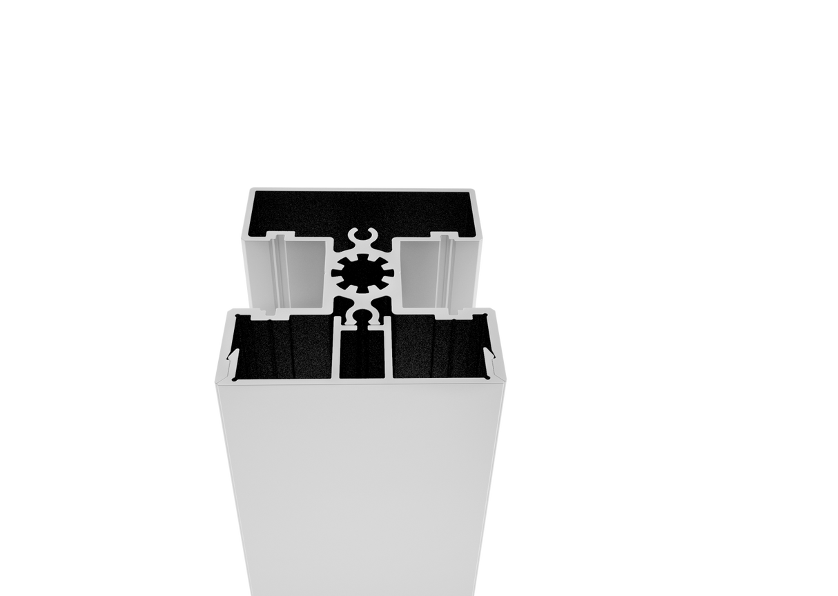 Set hliníkového stĺpika 50x60 a krytky - 7000mm N