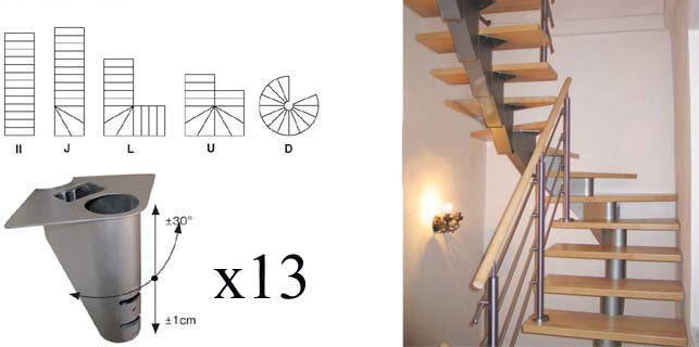 Schodisko SEGMENT NS270 sada Vmax 2500mm Vmin 2260