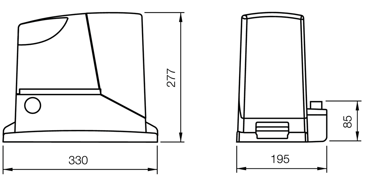 Pohony brán set, max 400kg