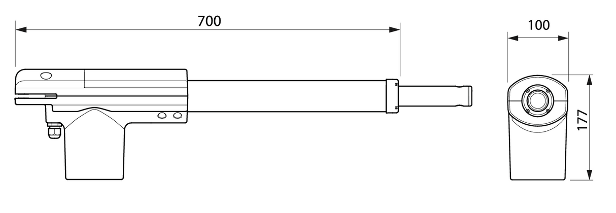 Nice pohon pre dvojkrídlovú bránu, sada s fotobunkami