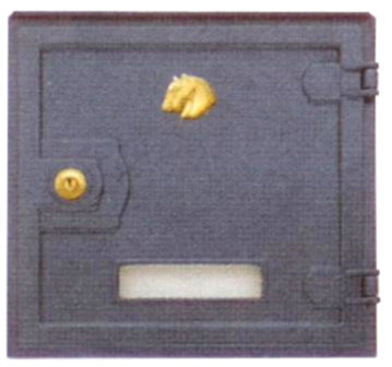 Štít schránky liatinový 280x280mm, cast iron, blac