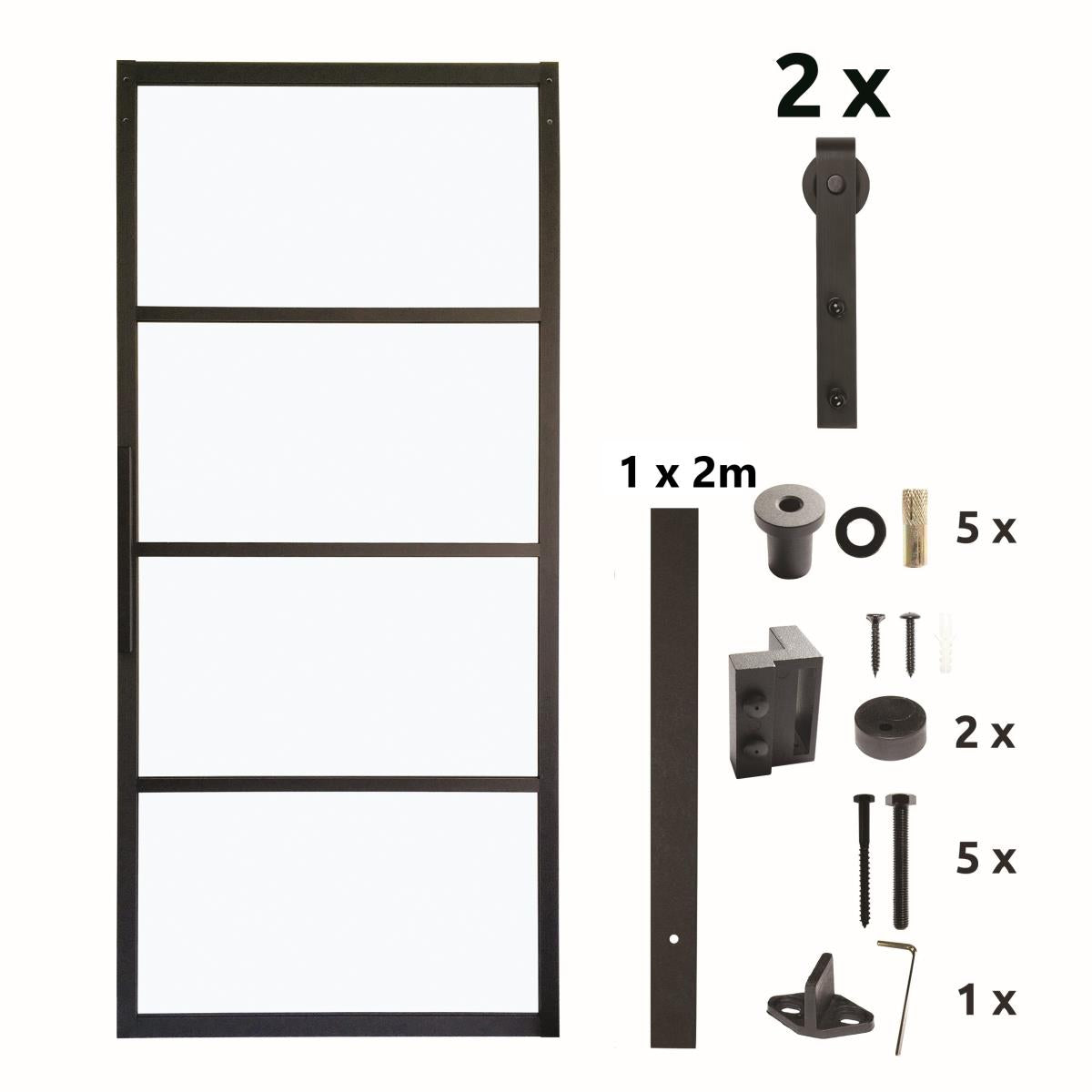 Dvere s kovaním Klasiko Hliníkové 01 čierne CLR