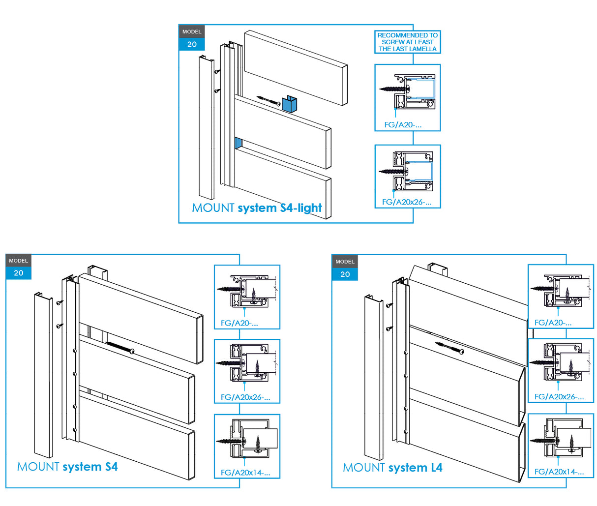Set hliníkového plotového adaptéra pre výplne 20-26 - 1200mm