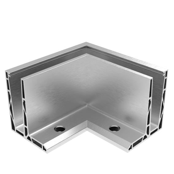 Celosklenené zábradlie-roh. profil-vrchné kotvenie