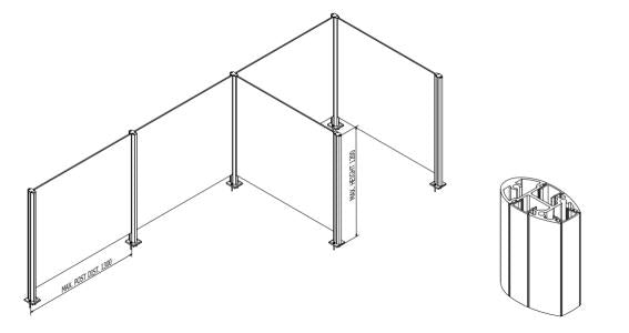 Stĺpik - vrchné kotvenie - rohový R