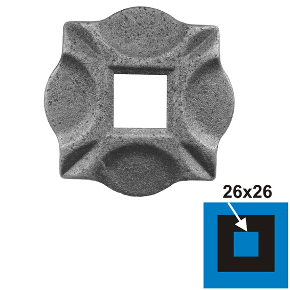 Rozeta 100x100, 26x26, t6,5mm
