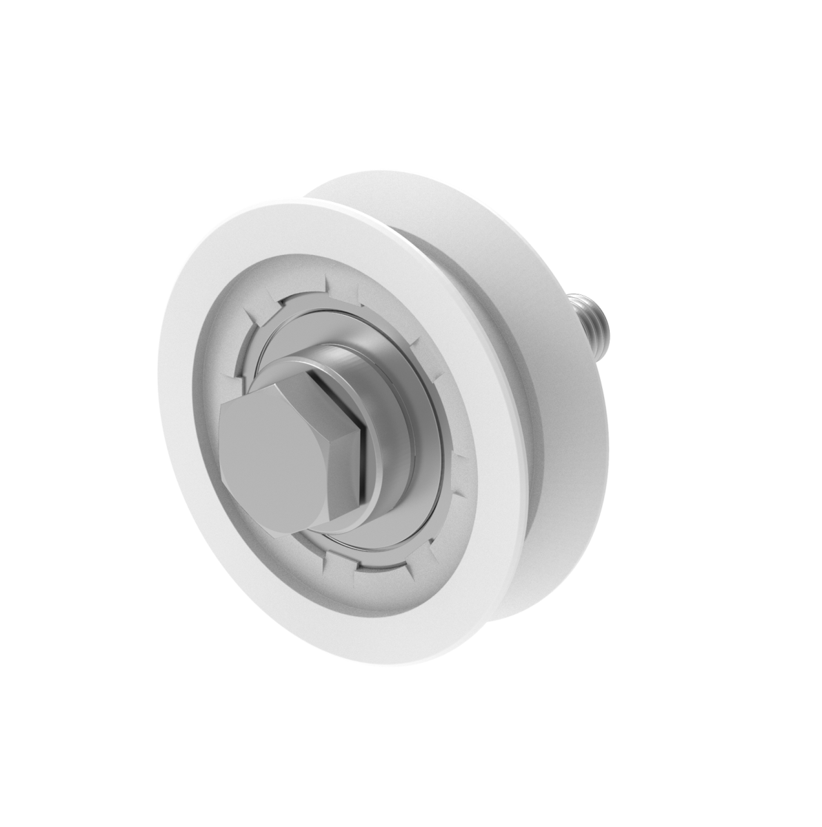 Pojazdové koliesko nylonové - V, INOX, D80mm