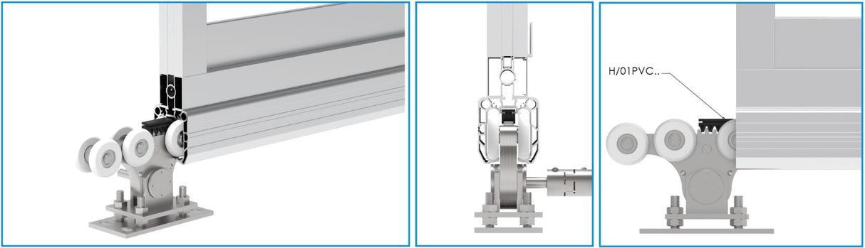 Profil vodiaci spodný AL, 90x99, L6m