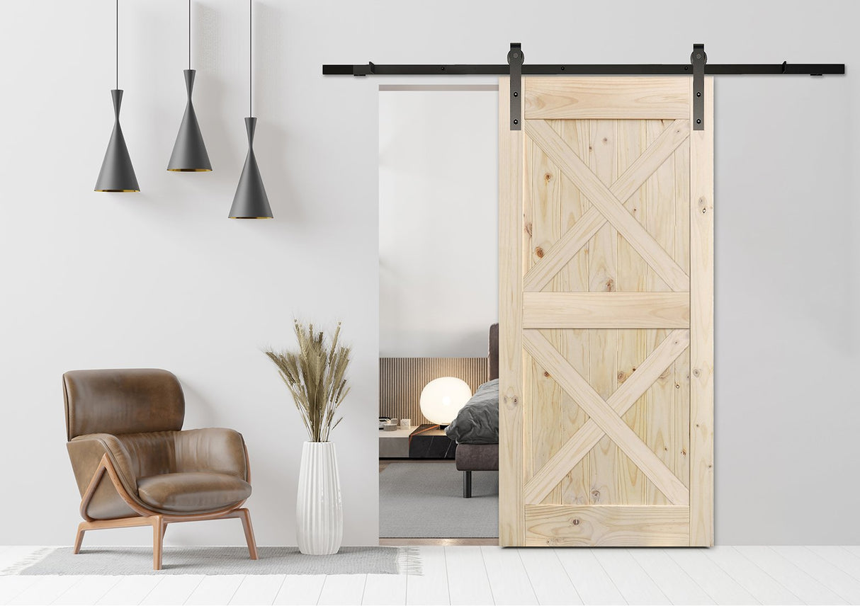 Dvere drevené EKO02 s kovaním Klasiko-SB