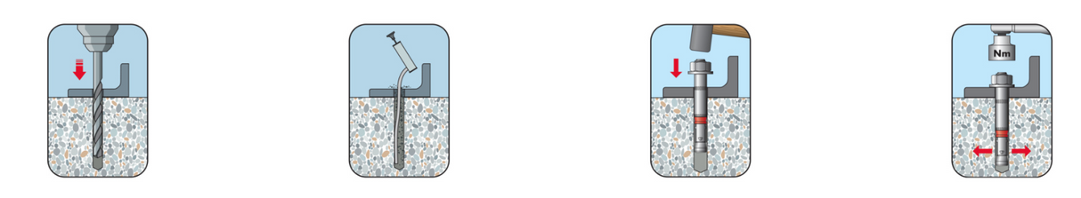 Kotva pre stredne ťažké zaťaženie so šesťhrannou hlavou M10