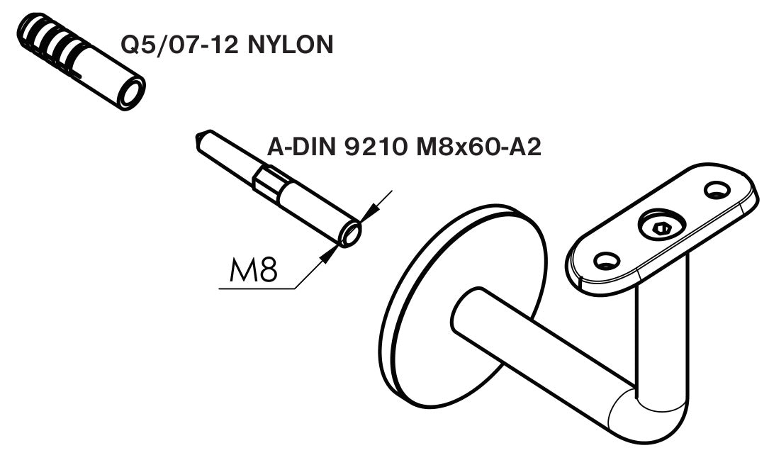 Madlo AISI304, D42,4/L3000mm