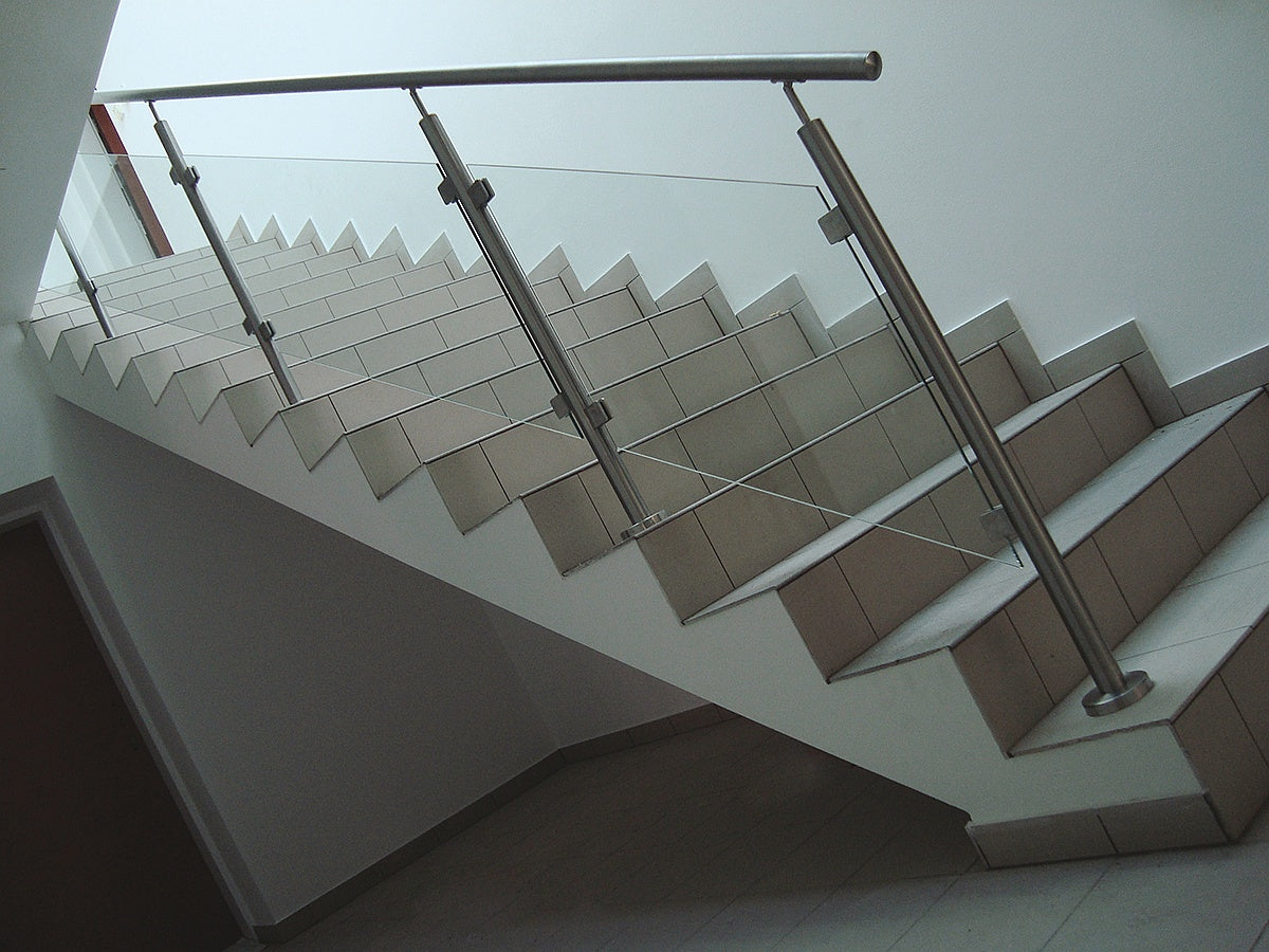 Stĺpik, vrchné kotvenie - ľavý AISI304, D42,4x2/2x