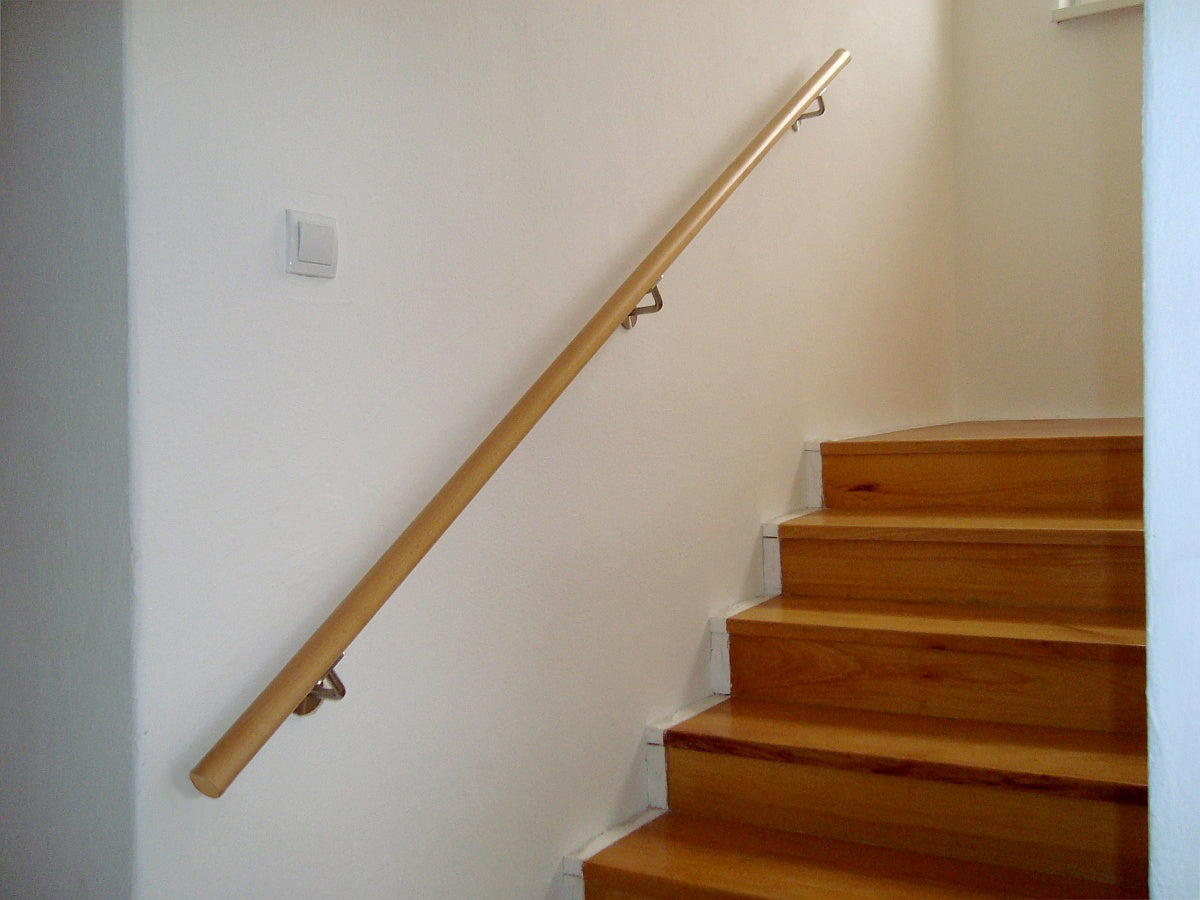 Drevené madlo DUB a nerezové držiaky, L1600mm