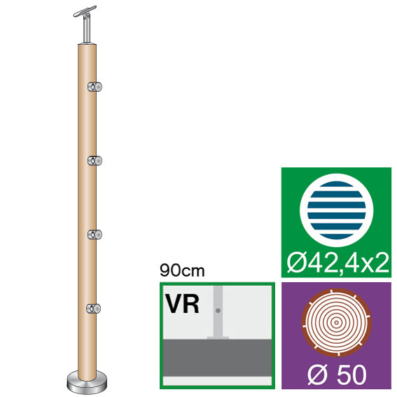 Stĺpik BUK, vrchné kotvenie - obojstranný 180° AIS