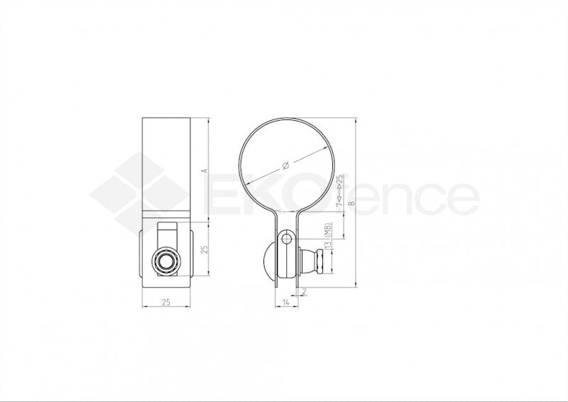Objímka koncová na stĺpik ZnPVC D48mm zelená