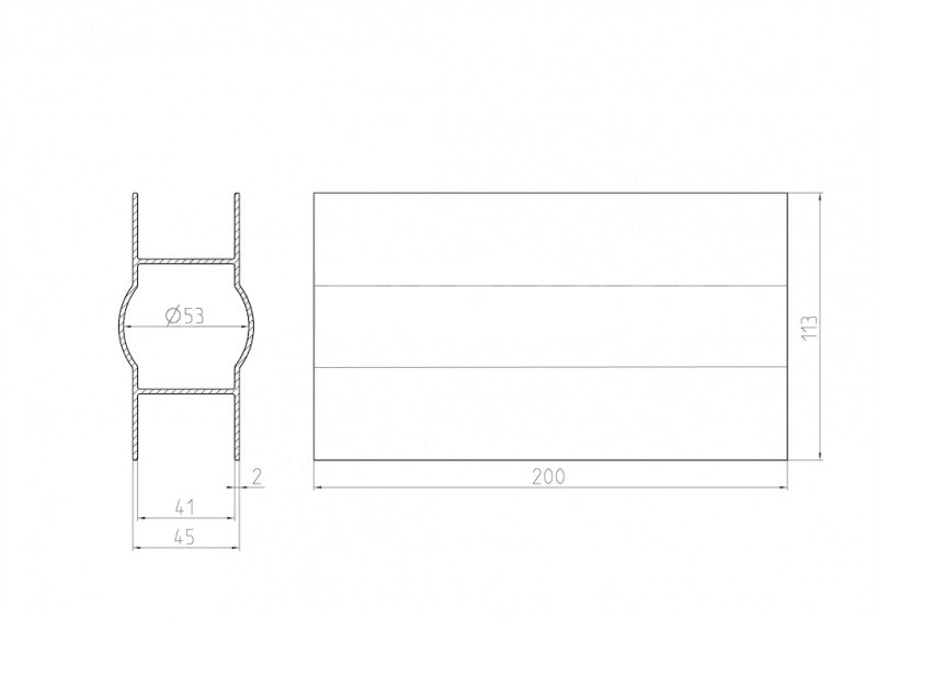 Držiak podhrabovej dosky 200mm PVC D48mm sivá