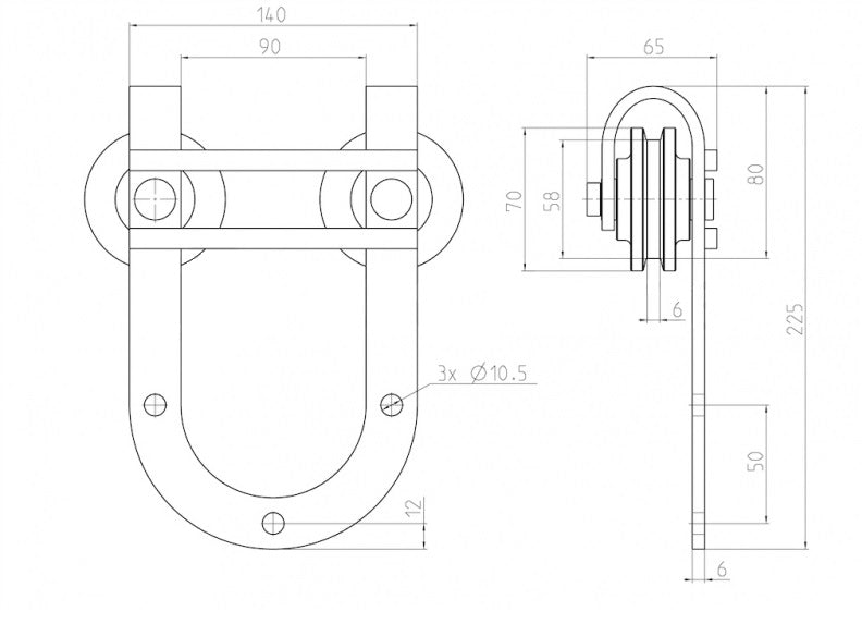 Kovanie pre posuvné dvere - "Arcus"