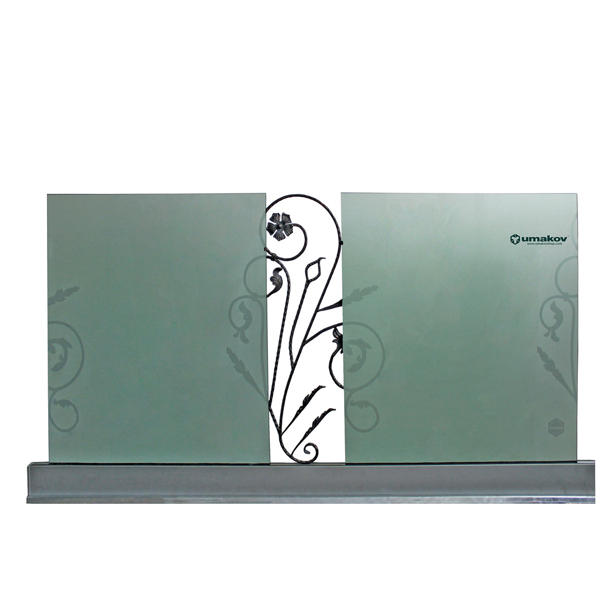 Celosklenené zábradlie v AL profile, 2500x1000mm