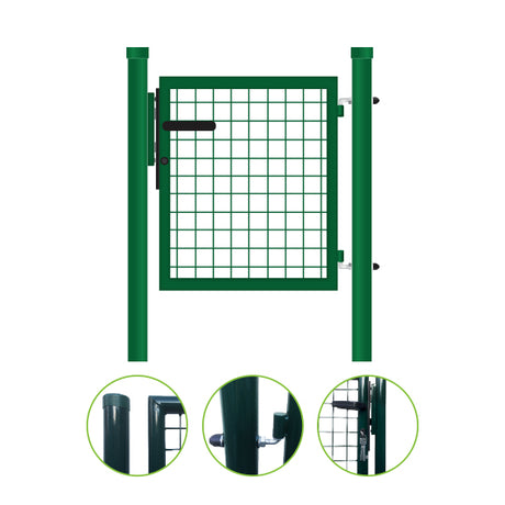 Bránka 1kr. ROUND ZnPVC 1000x1200mm, zelená