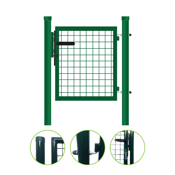 Bránka 1kr. ROUND ZnPVC 1000x1200mm, zelená