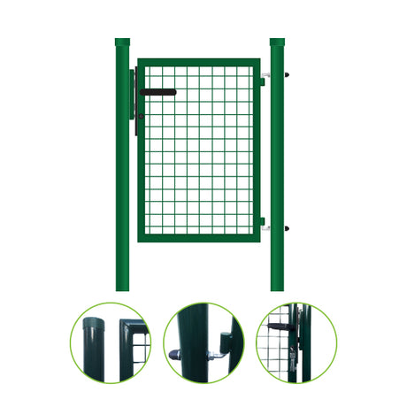 Bránka 1kr. ROUND ZnPVC 1000x1500mm, zelená