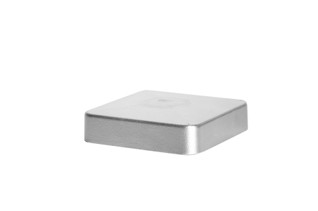 Hliníková strieška stĺpika 80x80 plochá - natural