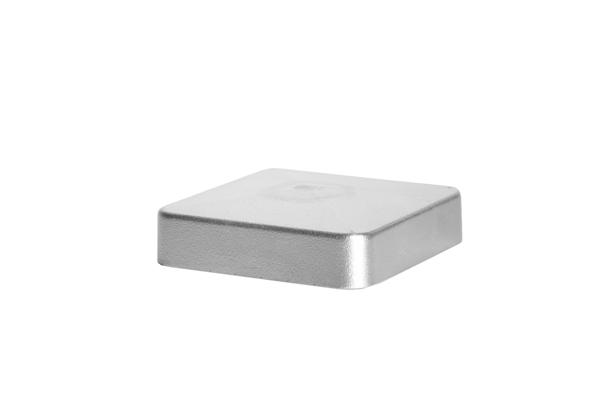 Hliníková strieška stĺpika 60x60 plochá - natural