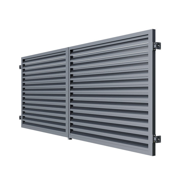 Brána hliníková 2kr. 4000x1800mm lamela antracit