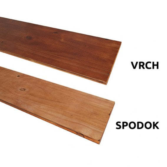 Policový regál TRAVEZ - 4 police, červenohnedá