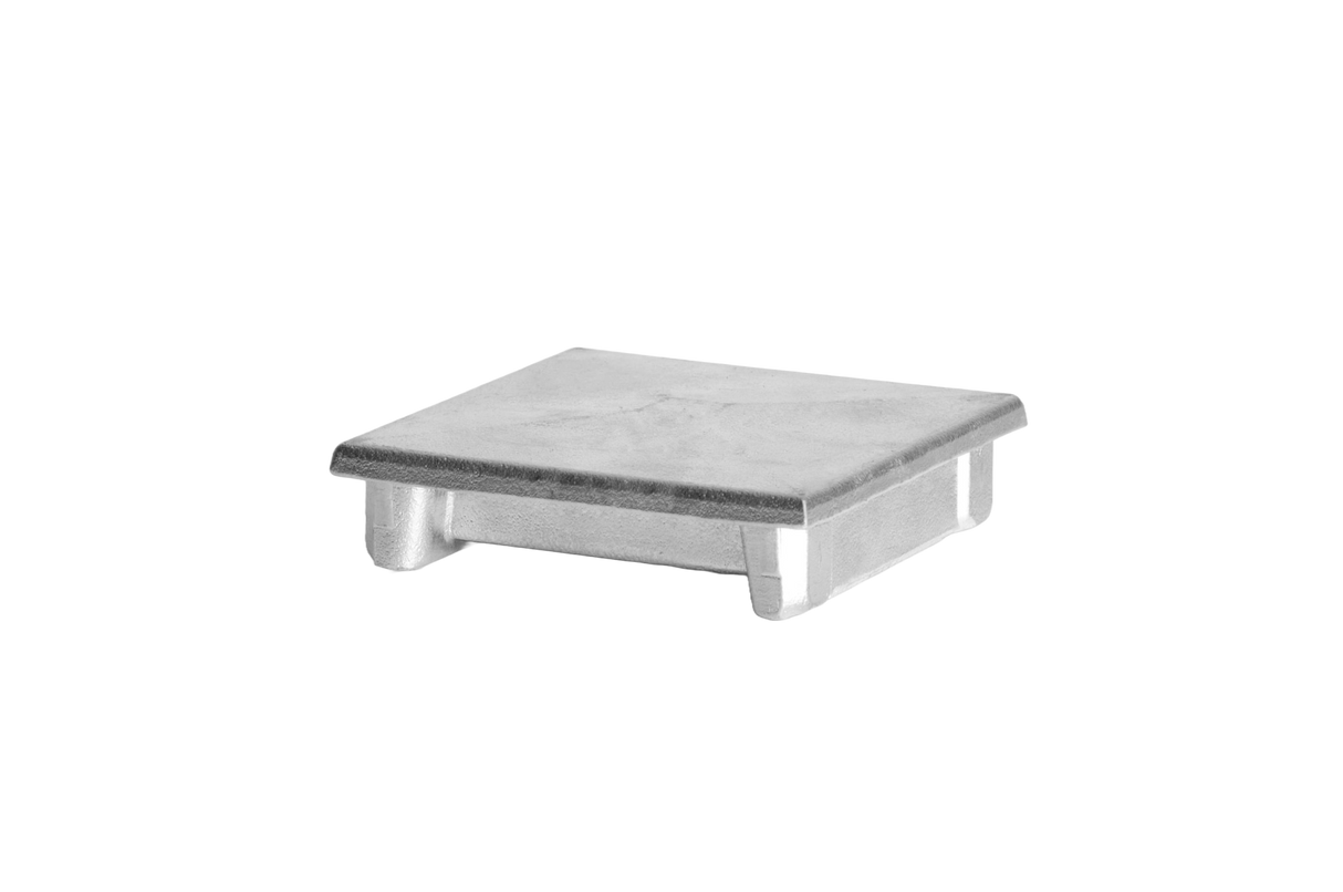 Hliníková zátka stĺpika 80x80 plochá - natural