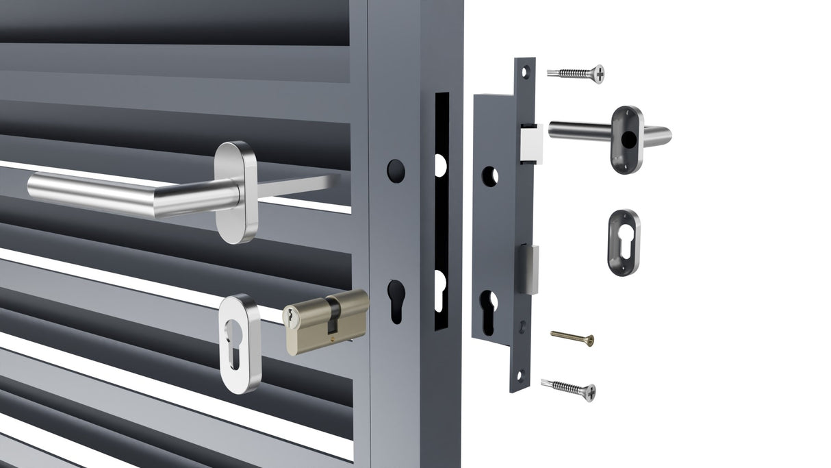 Bránka hliníková 1kr. 1000x1800mm lamela antracit