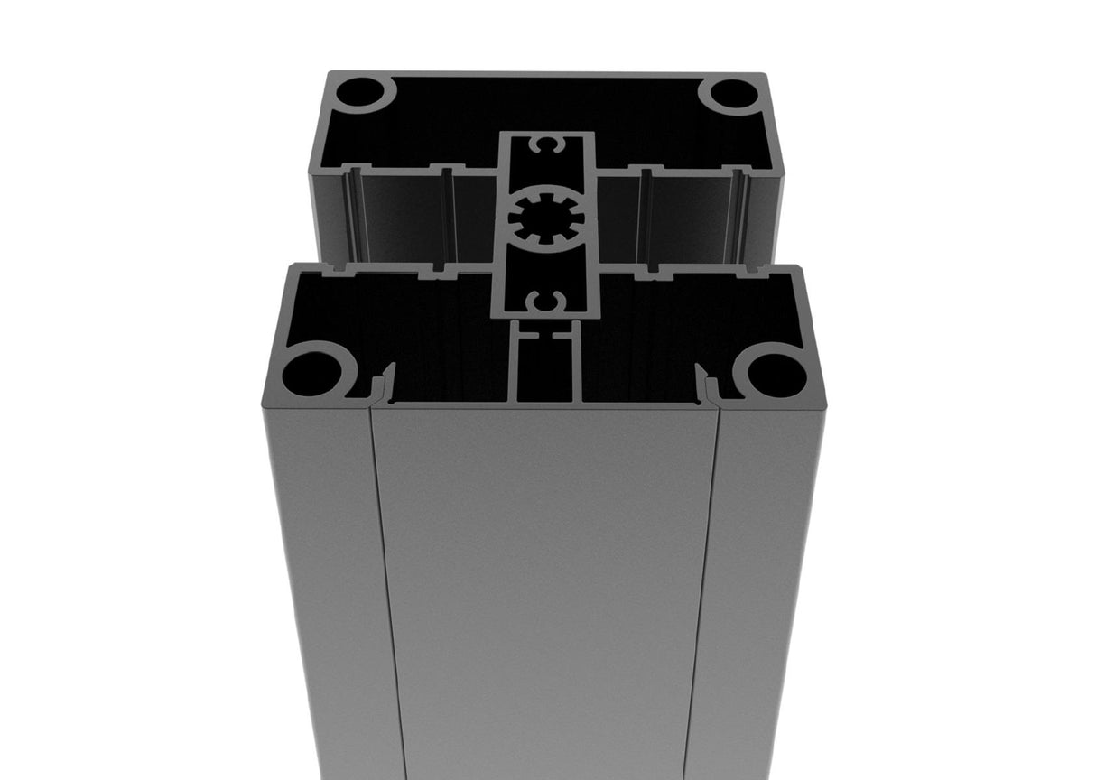 Set hliníkového stĺpika 80x80 a krytky - 1850mm R7016