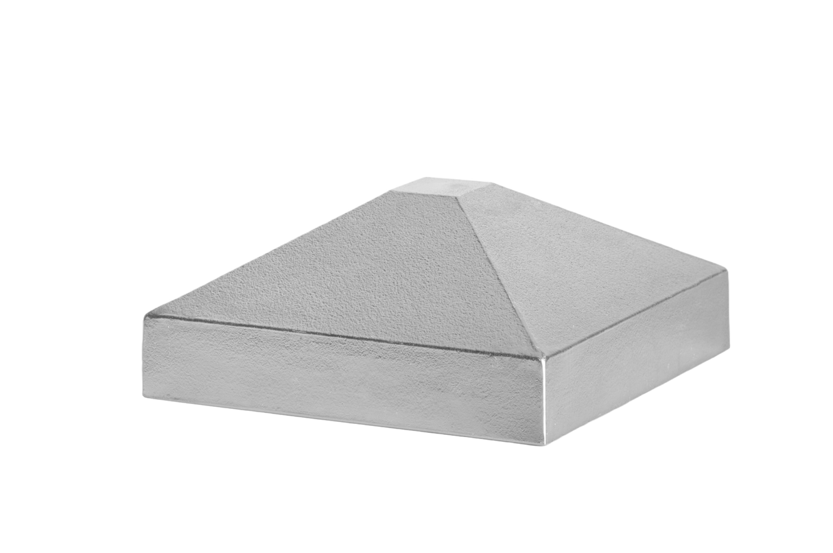 Hliníková strieška stĺpika 60x60 ihlan - natural