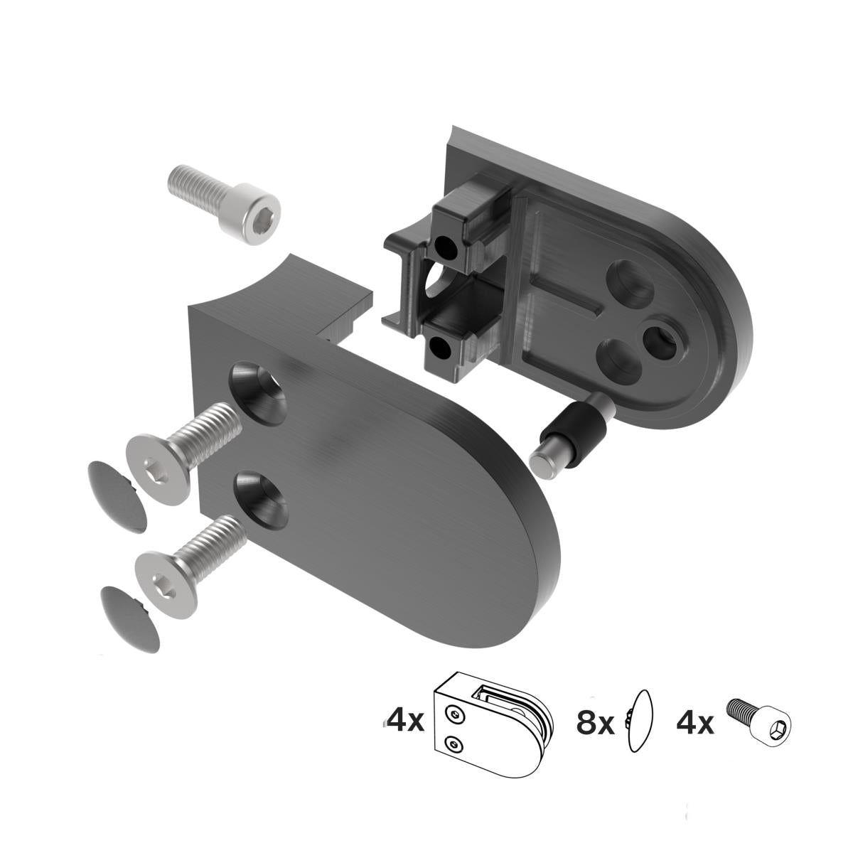 Držiak výplne skla - set