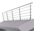 Nerezové zábradlie na schody, 6000x1000mm, VS