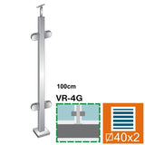 Stĺpik, vrchné kotvenie - obojstranný 180° AISI304