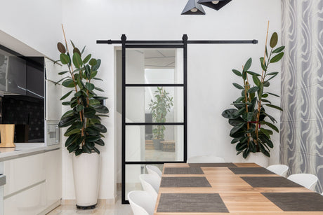 Dvere s kovaním Klasiko Hliníkové 01 čierne CLR