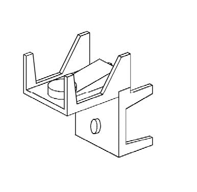 Rohový držiak bránových profilov