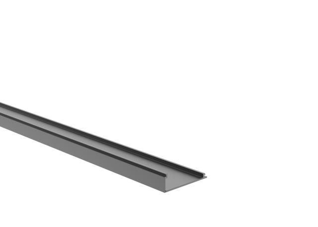 Hliníkový plotový adaptér pre tab. výplne 1-8mm - 1850mm krycia lišta