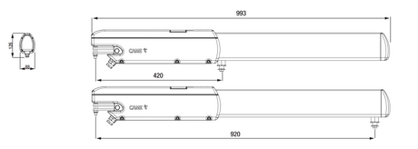 Automatický motor pre kridlo max. 5m/400kg, 24V
