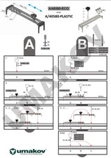 Prípravok AISI304/PVC, D42,4x2mm, 40x40x2mm