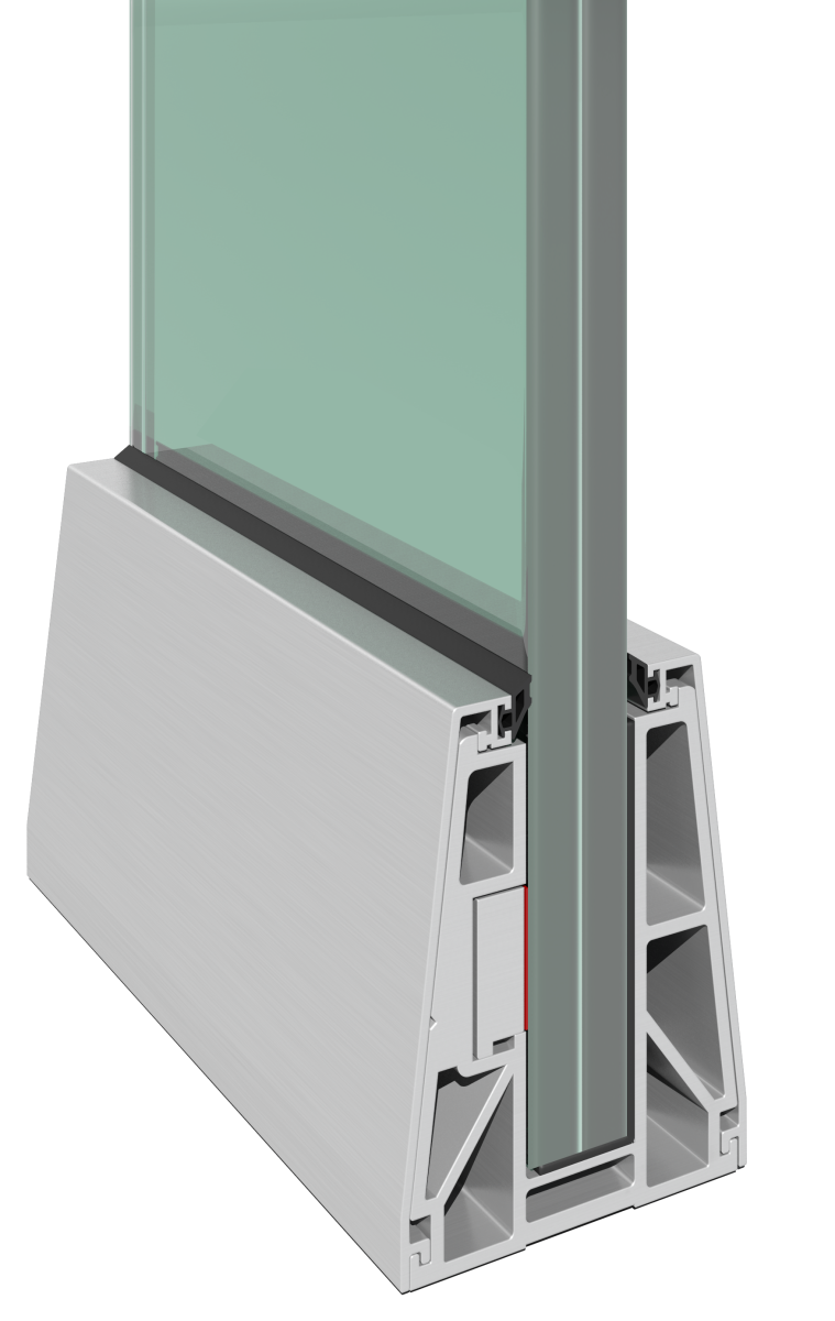 Celosklenené zábradlie-profil dutý-vrchné kotvenie