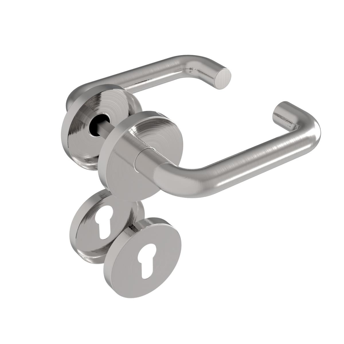 Kľučka so štítkom - pár, AISI 304, K320