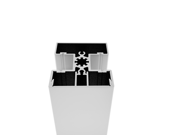 Set hliníkového stĺpika 50x60 a krytky - 7000mm N